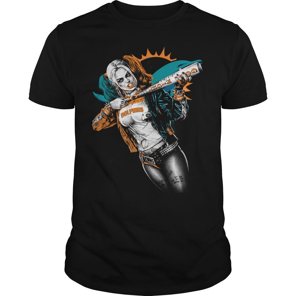 Miami Dolphins Harley Quinn T-Shirt - TeeNaviSport