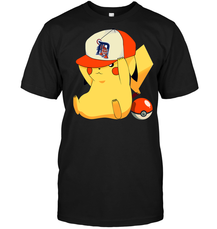 Cute Pikachu Detroit Tigers Baseball Sports Shirts Women – Alottee