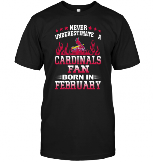 Never Underestimate A Cardinals Fan Born In February