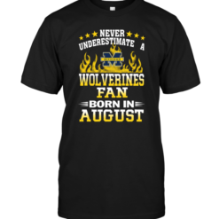 Never Underestimate A Wolverines Fan Born In August