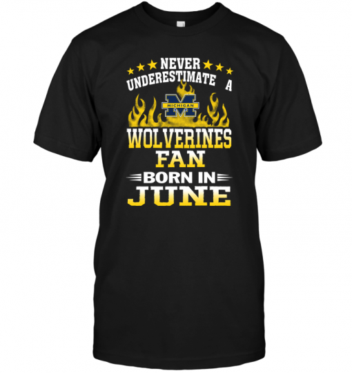 Never Underestimate A Wolverines Fan Born In JuneNever Underestimate A Wolverines Fan Born In June