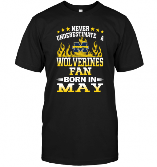 Never Underestimate A Wolverines Fan Born In May
