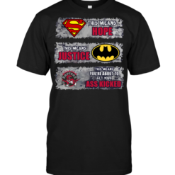 Toronto Raptors: Superman Means hope Batman Means Justice This Means You're About To Get Your Ass Kicked