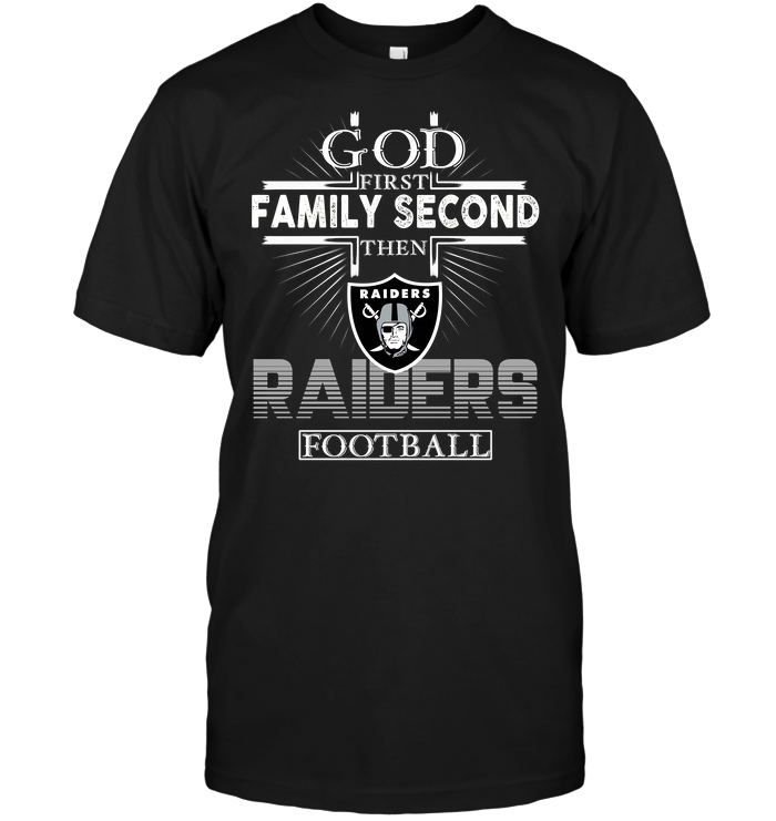 Las Vegas Raiders NFL Personalized God First Family Second Baseball Jersey  - Growkoc