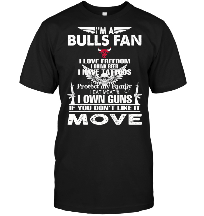 I'm A Chicago Bulls Fan I Love Freedom I Drink Beer I Have Tattoos T-Shirt  - TeeNaviSport