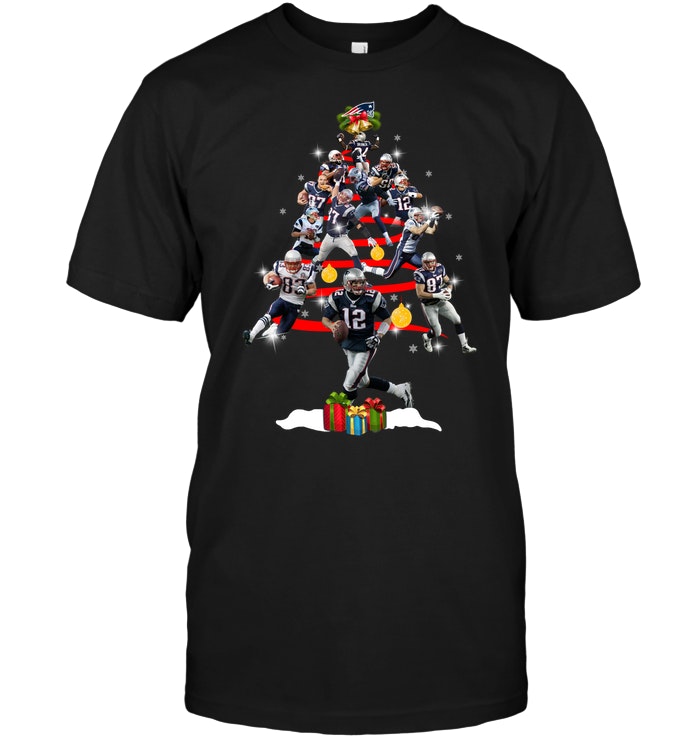 New England Patriots Players Christmas Tree T-Shirt - TeeNaviSport