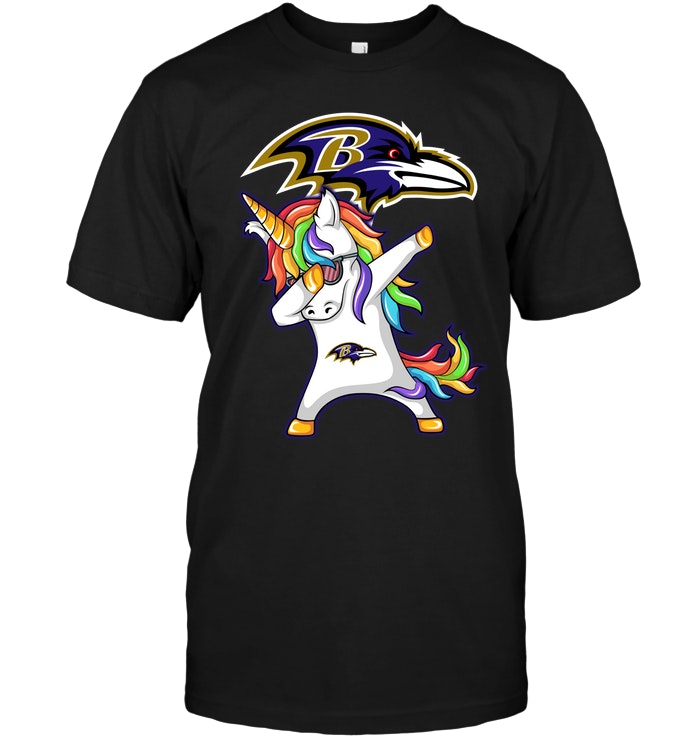 Dabbing Hip Hop Unicorn Dab Baltimore Ravens T-Shirt - TeeNaviSport