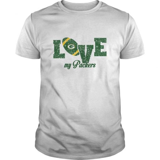 NFL Green Bay Packers Love My Green Bay Packers Football T-Shirt ...