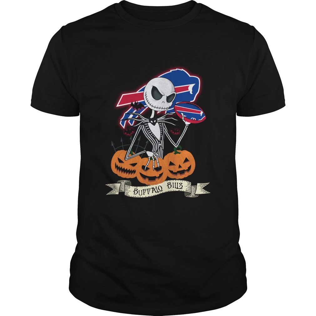 NFL Halloween Buffalo Bills Jack Skellington T-Shirt - TeeNaviSport