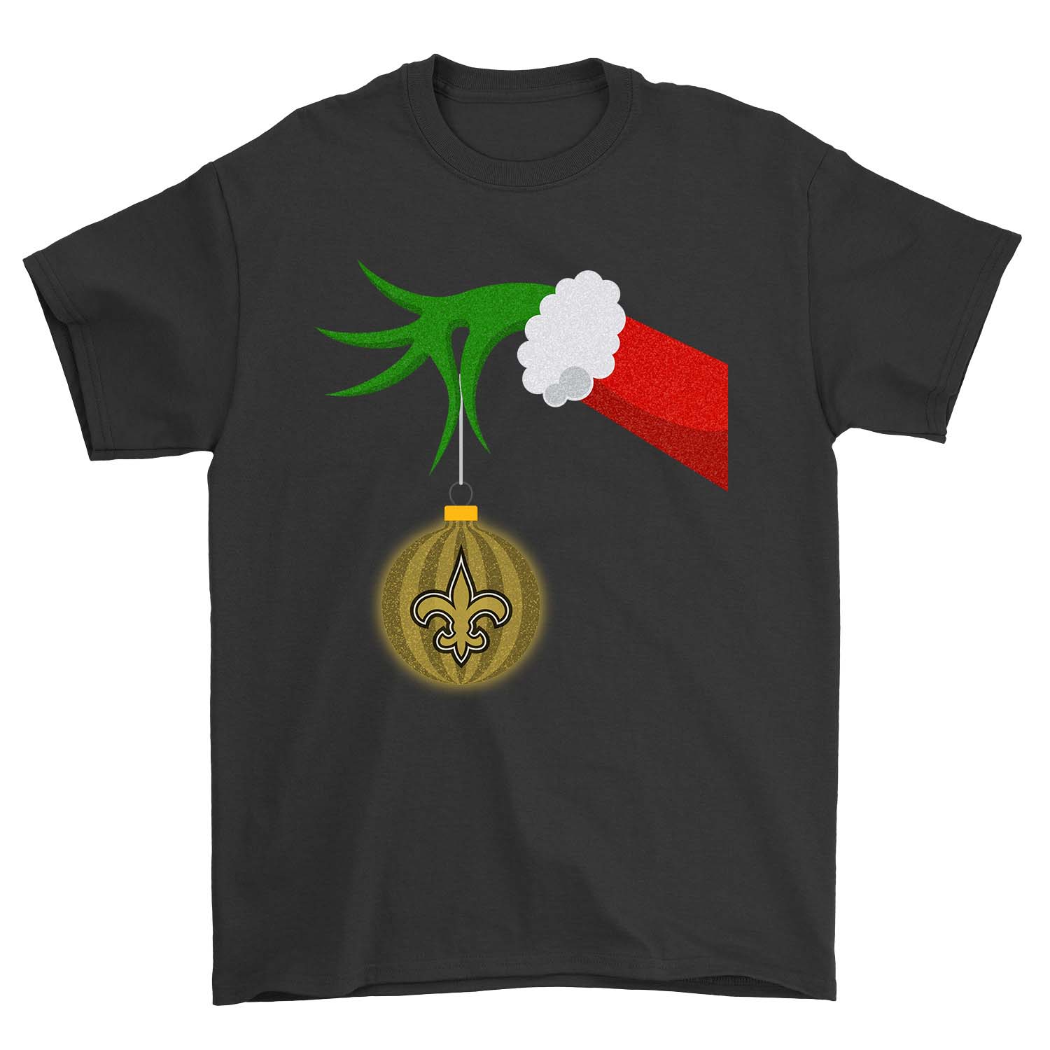 Grinch Hand Merry Christmas New Orleans Saints T-Shirt - TeeNaviSport