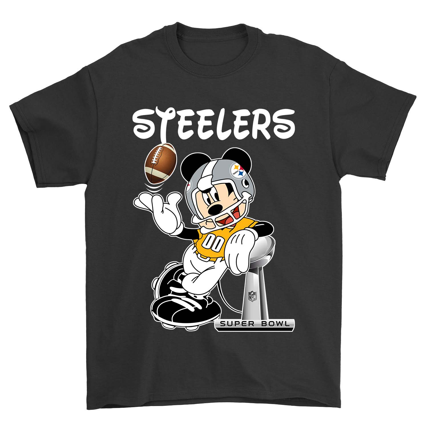 Mickey Mouse Pittsburgh Steelers T-Shirt - TeeNaviSport