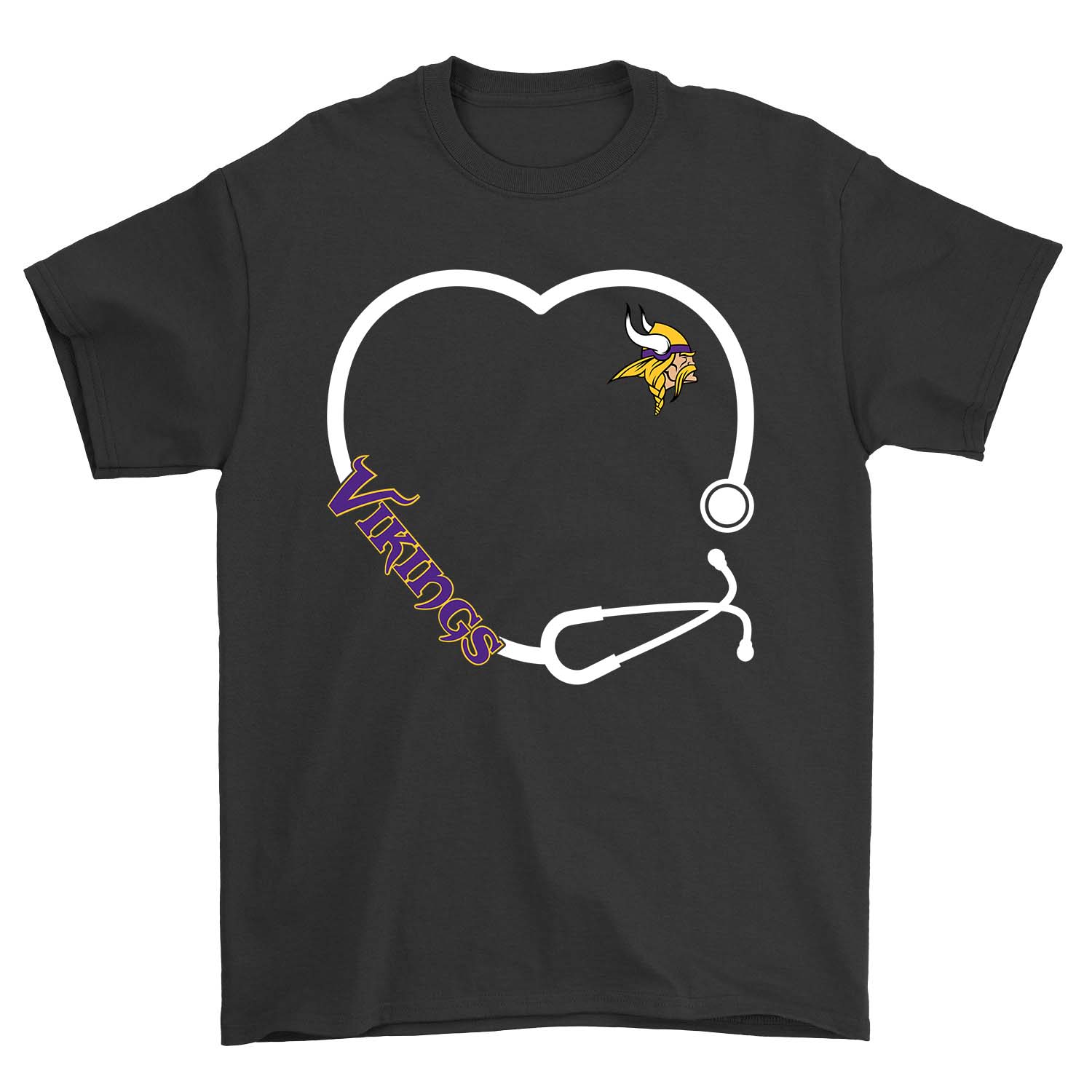 Stethoscope Minnesota Vikings T-Shirt - TeeNaviSport